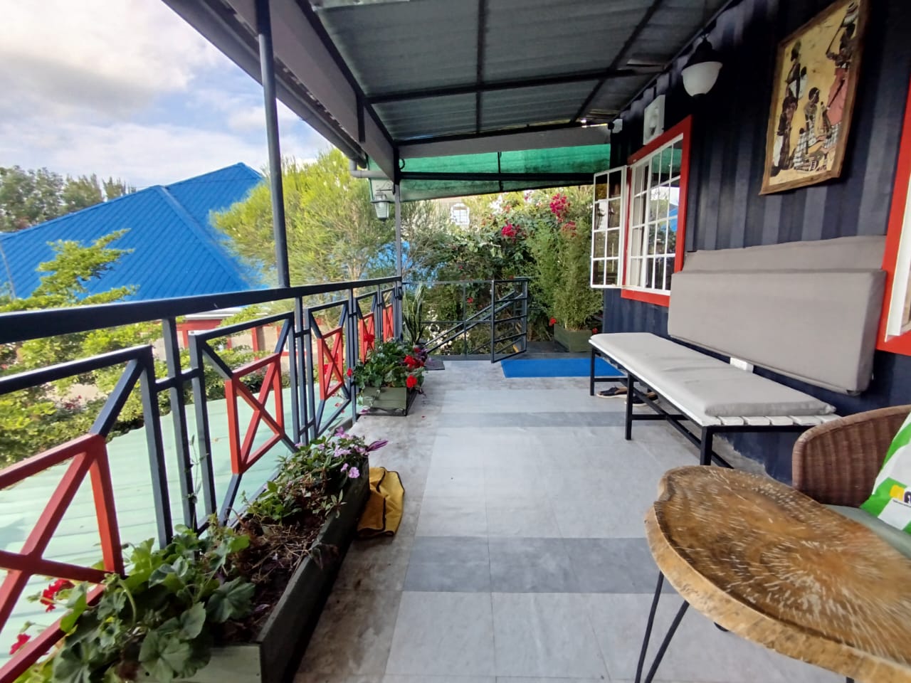 Upstairs outside dining set